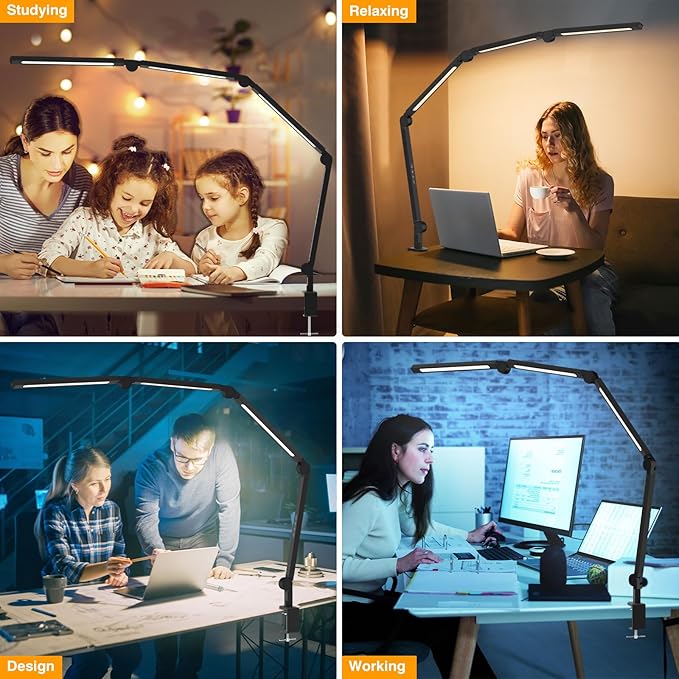 LED stolní lampa s klipem